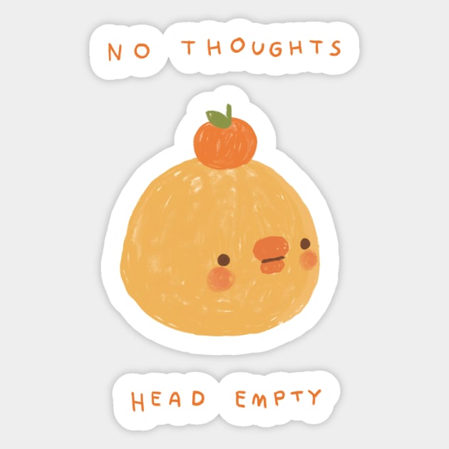 no thoughts head empty Sticker by komomorebi